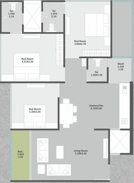  samruddhi-high-view Floor Plan Floor Plan