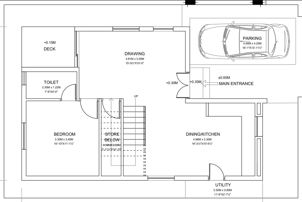  north town homes Floor Plan Ground Floor Plan