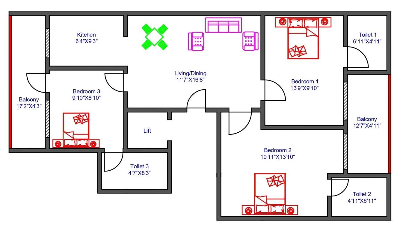 vatsal valley independent floors 1 Floor Plan Floor Plan