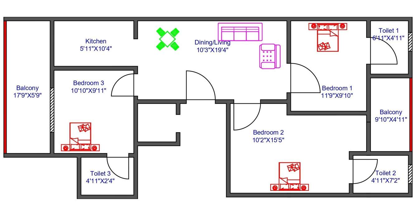 vatsal valley independent floors 1 Floor Plan Floor Plan