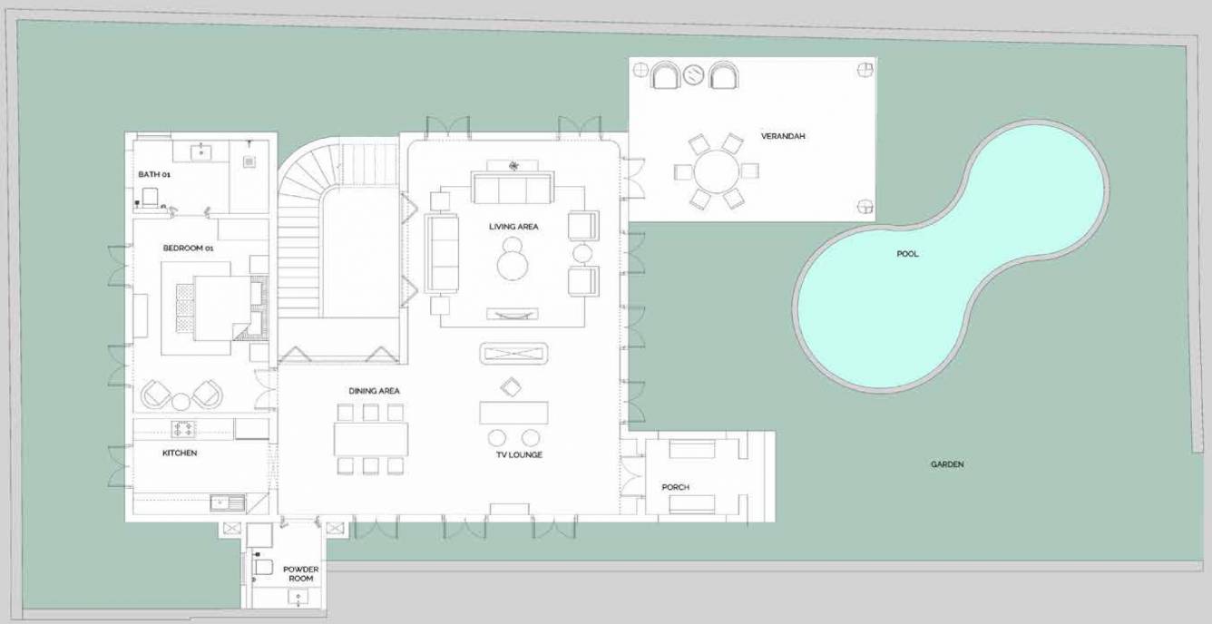  villa giulietta Floor Plan Ground Floor Plan