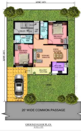 gangotri township Floor Plan Ground Floor Plan