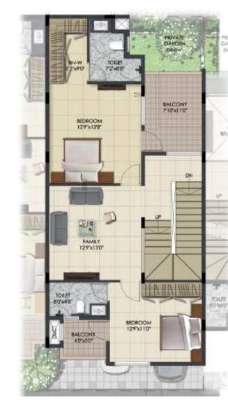  urban serenity row houses Floor Plan First Floor Plan