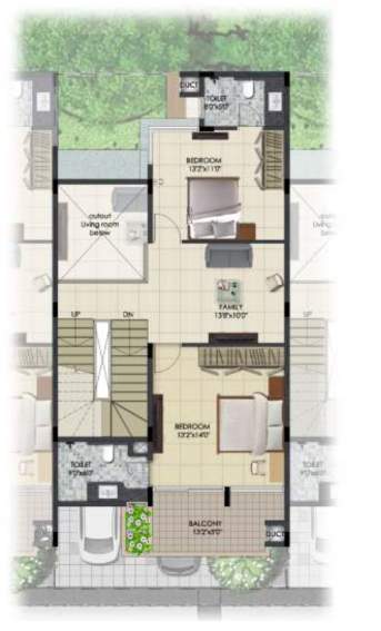  urban serenity row houses Floor Plan First Floor Plan