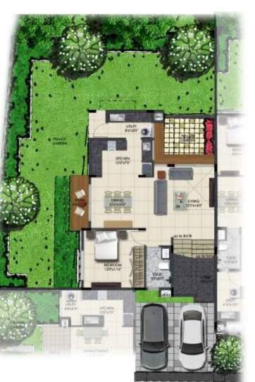  urban serenity row houses Floor Plan Ground Floor Plan
