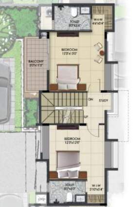  urban serenity row houses Floor Plan First Floor Plan
