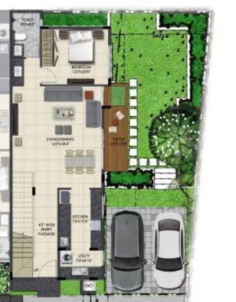  urban serenity row houses Floor Plan Ground Floor Plan