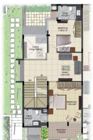  urban serenity row houses Floor Plan First Floor Plan