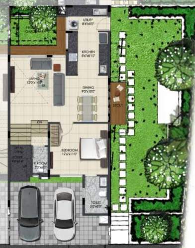  urban serenity row houses Floor Plan Ground Floor Plan