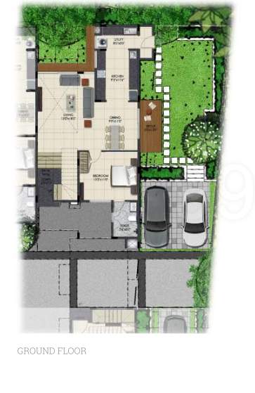  urban serenity row houses Floor Plan Ground Floor Plan