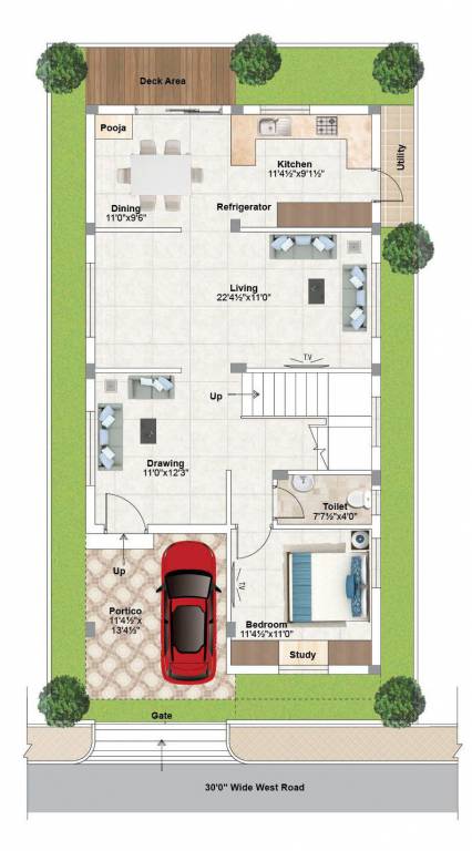  supra avenue Floor Plan Ground Floor Plan