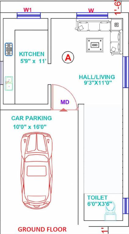  dream homes Floor Plan Ground Floor Plan