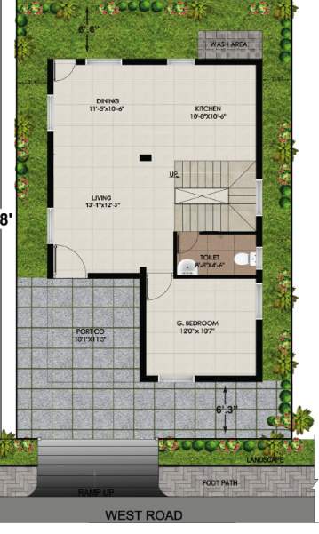  praneeth pranav knightwoods Floor Plan Ground Floor Plan