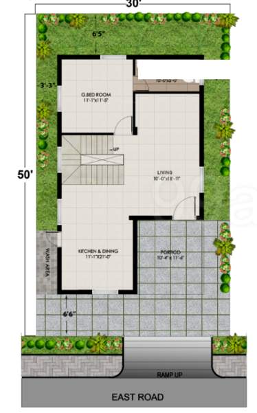  praneeth pranav knightwoods Floor Plan Ground Floor Plan