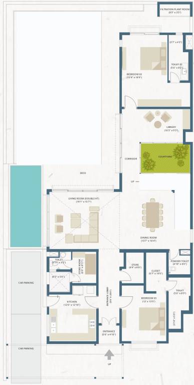  the villas phase 1 Floor Plan Ground Floor Plan