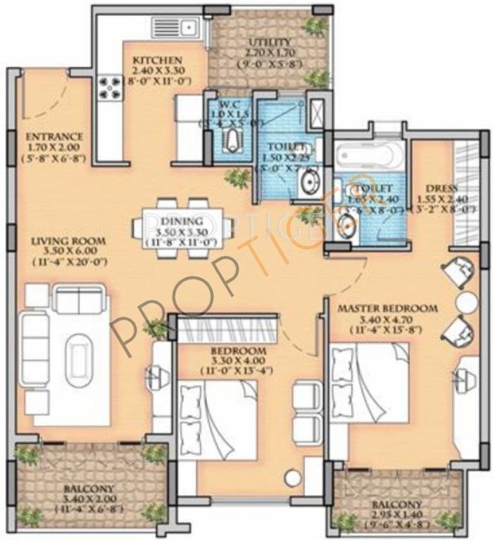 Parkway Tivoli (2BHK+2T (1,370 sq ft) 1370 sq ft) Parkway Tivoli (2BHK+2T (1,370 sq ft) 1370 sq ft)