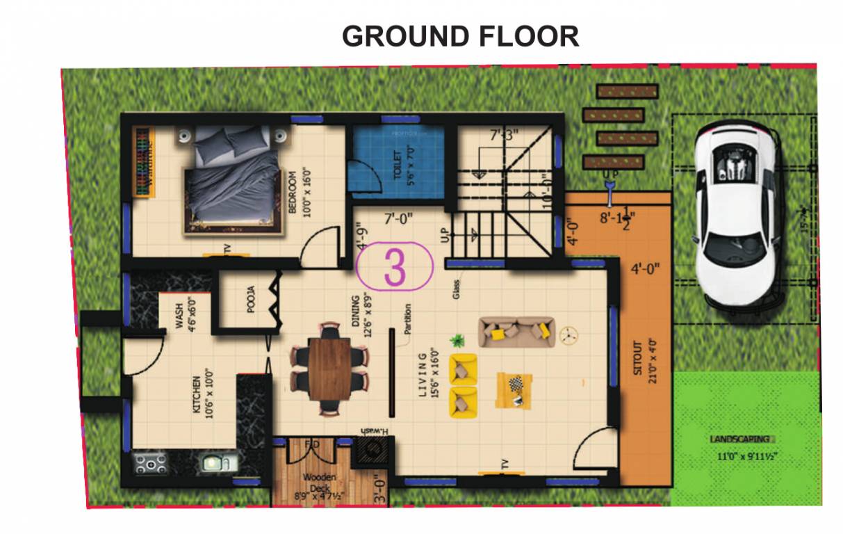 sai vriksham Floor Plan Ground Floor Plan