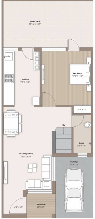  vatrika villa Floor Plan Ground Floor Plan