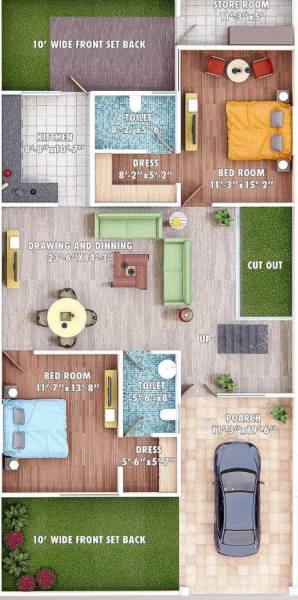  garden Floor Plan Ground Floor Plan