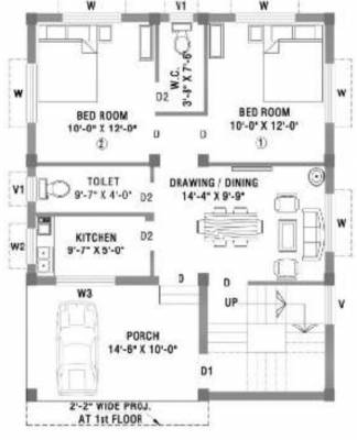  janapriya-abasan Floor Plan Ground Floor Plan