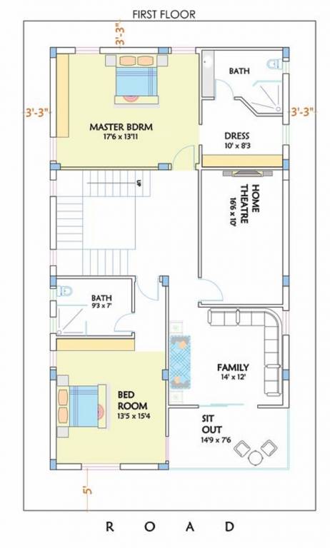  pratapa rudra luxury villas Floor Plan First Floor Plan