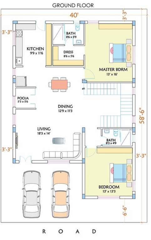  pratapa rudra luxury villas Floor Plan Ground Floor Plan