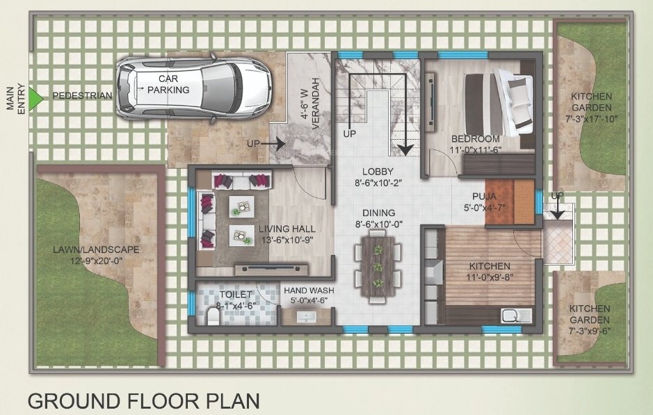  nand nagari Floor Plan Ground Floor Plan