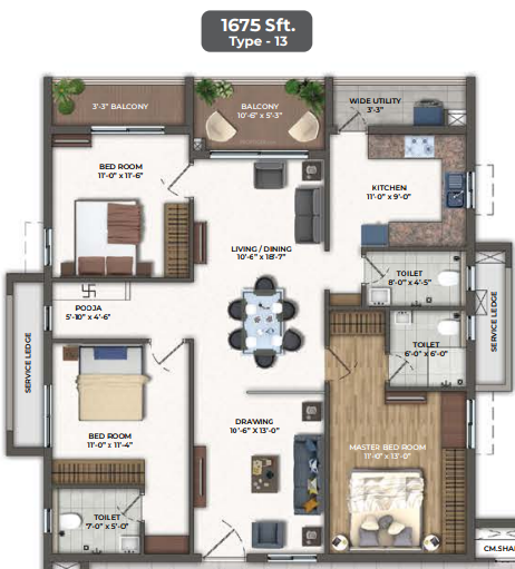  nandanam Floor Plan Floor Plan