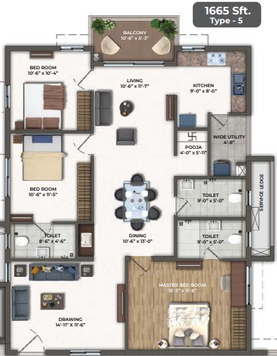  nandanam Floor Plan Floor Plan