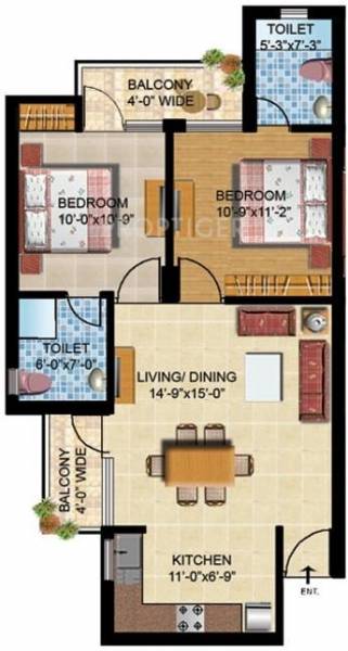 Omaxe Orchid Avenue (2BHK+2T (930 sq ft) 930 sq ft) Omaxe Orchid Avenue (2BHK+2T (930 sq ft) 930 sq ft)