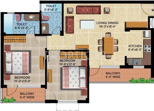 Omaxe Orchid Avenue (2BHK+2T (1,100 sq ft) 1100 sq ft) Omaxe Orchid Avenue (2BHK+2T (1,100 sq ft) 1100 sq ft)