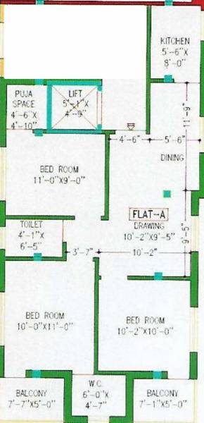  dibyayan-apartment Floor Plan Floor Plan