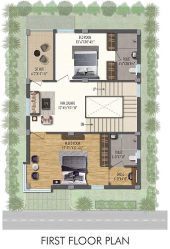  praveens-nature-phase-ii Floor Plan First Floor Plan