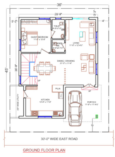  praveens nature phase ii Floor Plan Ground Floor Plan