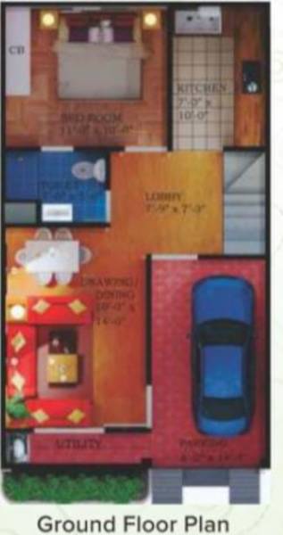 Ground Floor Plan greno-green-residency Floor Plan Ground Floor Plan