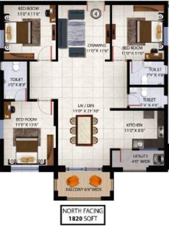  sindhu fortune heights Floor Plan Floor Plan