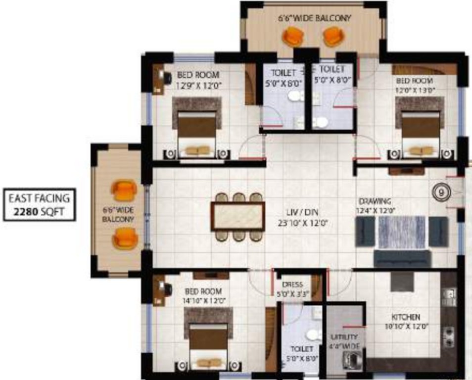  sindhu fortune heights Floor Plan Floor Plan
