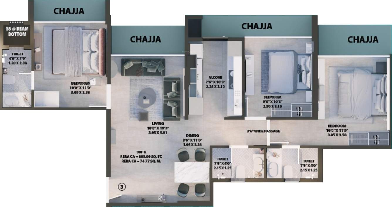  samarth aura phase 1 Floor Plan Floor Plan