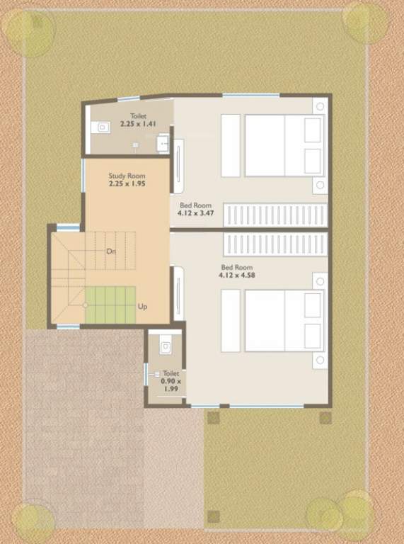  sharnam bungalows Floor Plan First Floor Plan