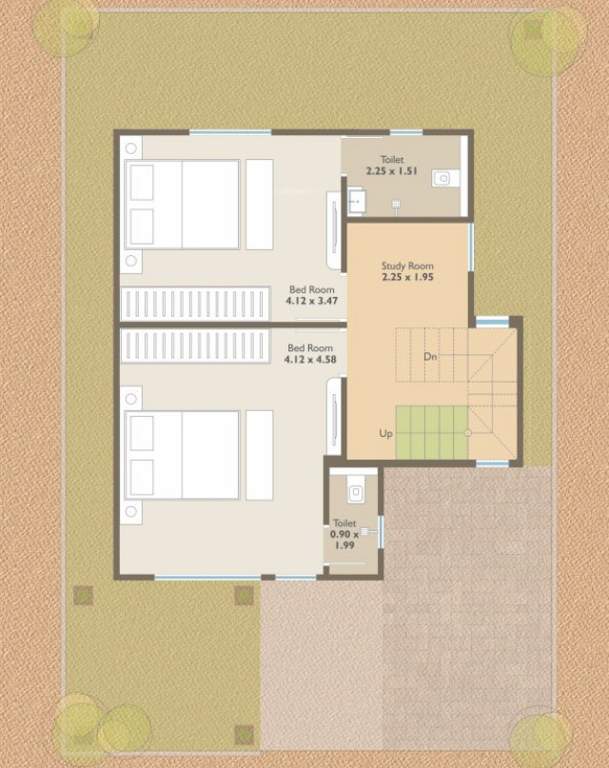  sharnam bungalows Floor Plan First Floor Plan