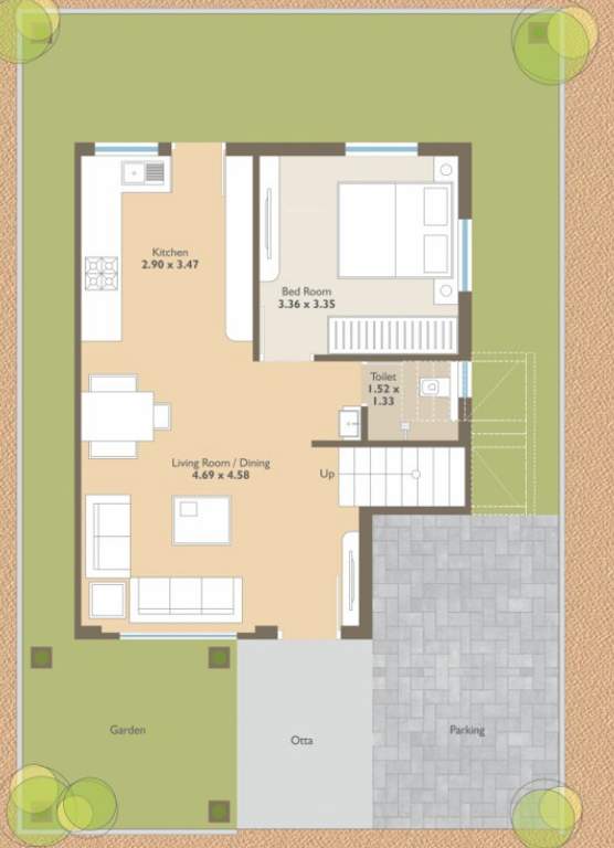  sharnam bungalows Floor Plan Ground Floor Plan