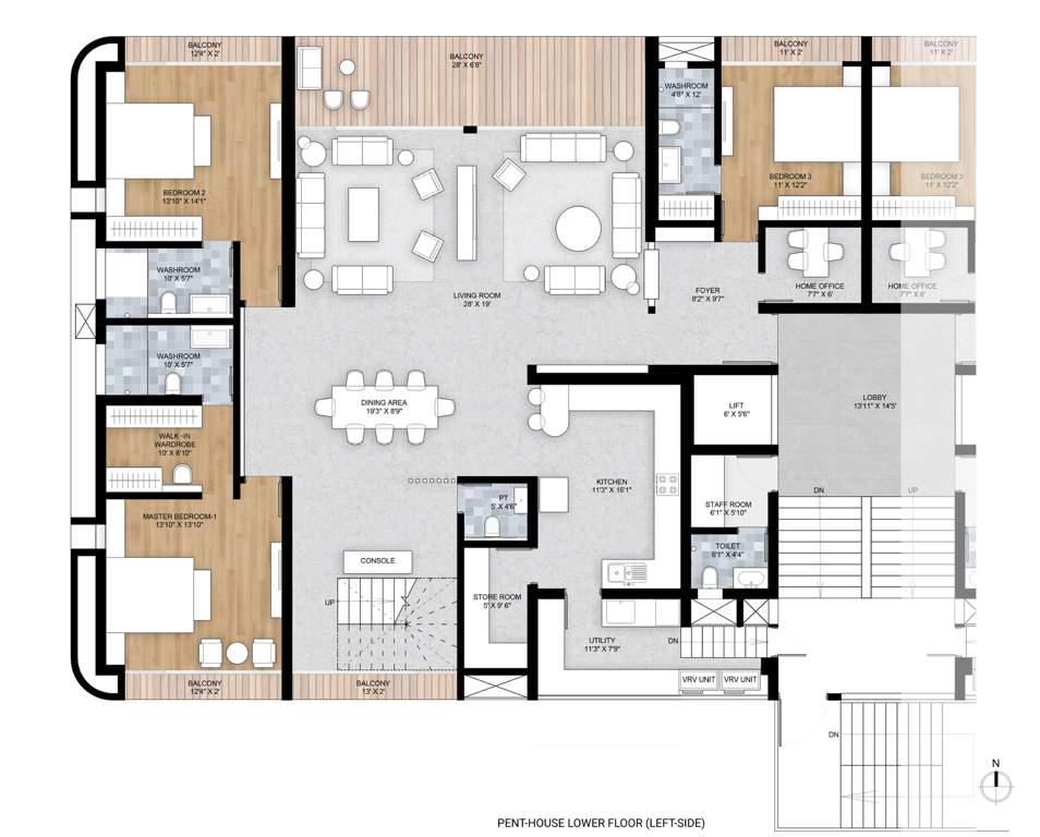  polaris Floor Plan Lower Level Penthouse Plan