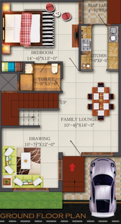 green villa 2 Floor Plan Ground Floor Plan