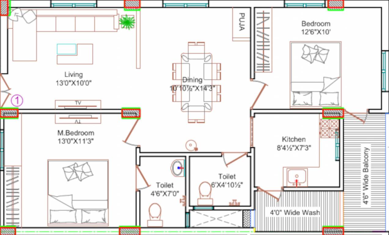  sai kiran residency Floor Plan Floor Plan
