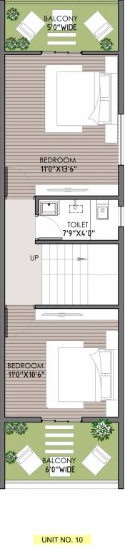  row houses Floor Plan First Floor Plan