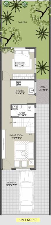  row houses Floor Plan Ground Floor Plan