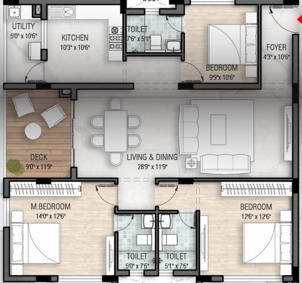  royale-woods-apartment Floor Plan Floor Plan
