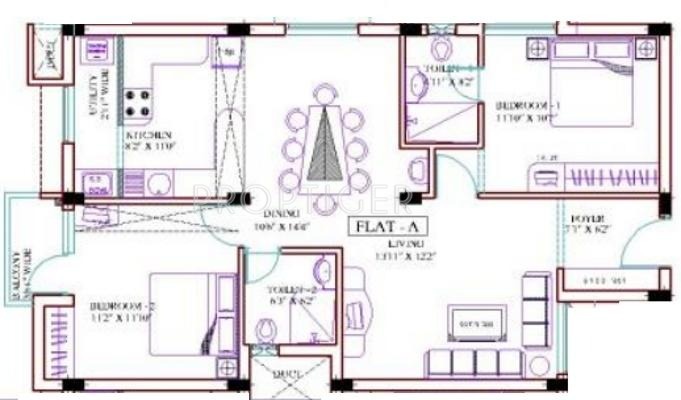 Ramaniyam Gauravv (2BHK+2T (1,100 sq ft) 1100 sq ft) Ramaniyam Gauravv (2BHK+2T (1,100 sq ft) 1100 sq ft)