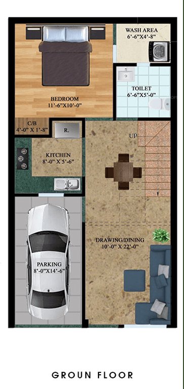  paradise greens villas Floor Plan Ground Floor Plan
