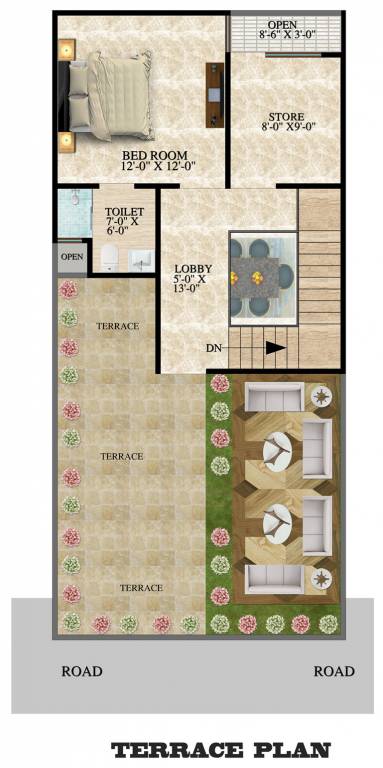 Terrace Floor Plan paradise greens villas Floor Plan Terrace Floor Plan